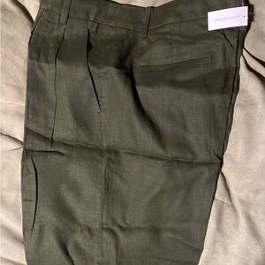 NWT Banana Republic Palma Linen Pants - Olive Green